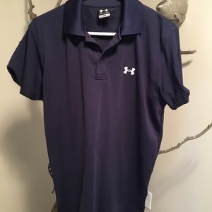 Under Armour golf shirt.